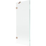 MEXEN/S - Lunar vaňová zástena FIX 70 x 150, transparent, meď kartáčovaná 897-070-000-65-00