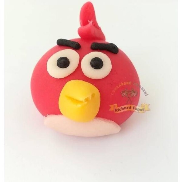Figúrka na tortu Angry Birds Red 4 cm z kokosovej hmoty - Fagos - Fagos