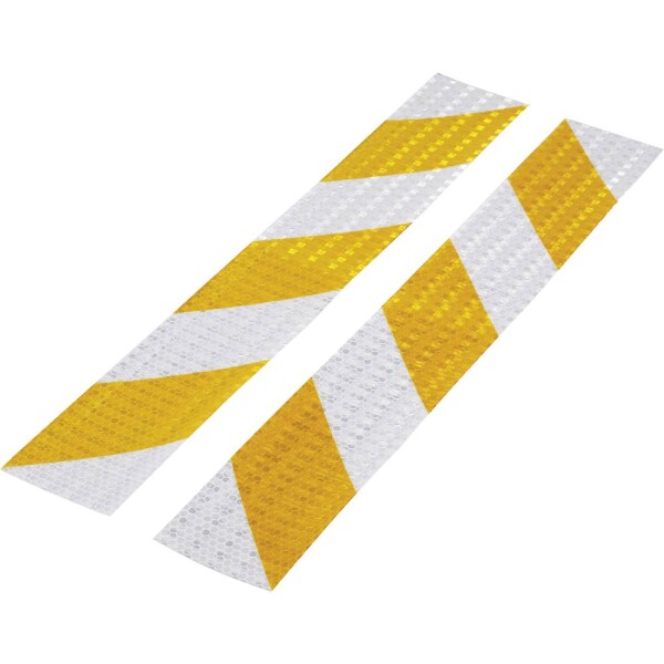 TOOLCRAFT RTS60/400-YL 1564044 Warning stripe RTS strieborná, žltá (d x š) 40 cm x 60 mm 1 sada; 1564044