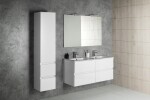 SAPHO - SLIM keramické dvojumývadlo 120x46,5cm, biela 1601-120