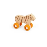 Bigjigs Toys Zvieratko na kolieskach Safari Tiger