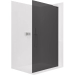 CERANO - Sprchová zástena Walk-in Onyx L-pravá vzpera - 8 mm - chróm, grafitové sklo - 110x200 CER-8050BD1033
