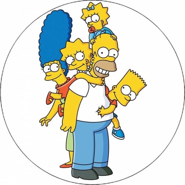 Jedlý papier The Simpson rodina 19,5 cm - Pictu Hap - Pictu Hap