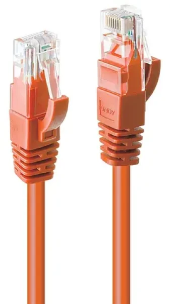 Lindy oranžová / Patch kábel / Cat 6 U/UTP / RJ45-RJ45 / 3 m (48109)