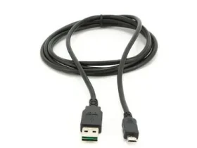 Gembird obojstranný kábel USB 2.0 AM - Micro-USB / 1 m / čierny (CC-MUSB2D-1M)