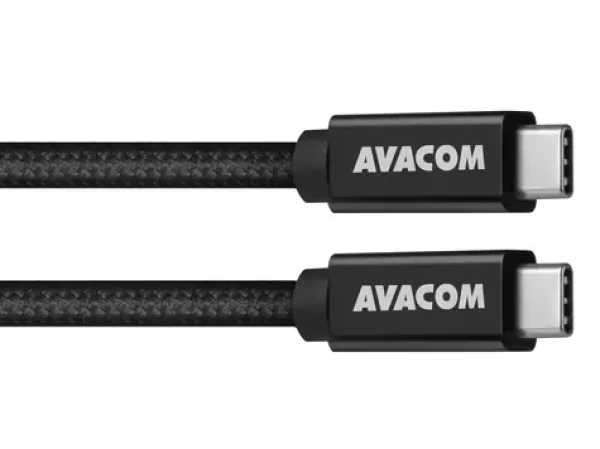 Avacom Dátový a nabíjací kábel USB Type-C - USB Type-C čierna / 100cm / 100W E-Mark / USB 3.2 Gen 2 (DCUS-TPCC-10K100W)