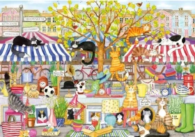 GIBSONS Puzzle Mačacie pouličné trh XXL
