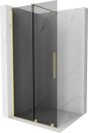 MEXEN/S - Velar Sprchová zástena posuvná Walk-in 85 x 200, grafit 8 mm, zlato kefovaná 871-085-000-43-55