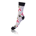 Darčeková krabica zábavných bláznivých ponožiek 4 páry CRAZY SOCKS BOX - BELLINDA - červená 39 - 42