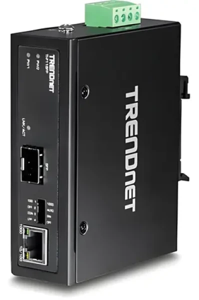 Trendnet TI-F11SFP / Media konvertor / 100/1000Base-T na SFP / IP30 / DIN lišta / -40 až 75 °C (TI-F11SFP)