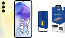 Samsung Galaxy A55 5G 8/128GB Żółty - Awesome Lemon (SM-A556BZY) + FlexibleGlass