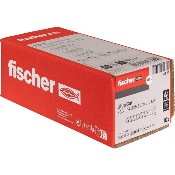 Fischer 536877 Concrete screw 14 mm 125 mm vonkajší šesťhran 10 ks; 536877