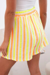 Dámske bavlnené šortky Striped Yellow Neon UNI