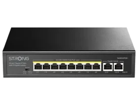 Strong SW8010POE+ / Switch / 8x GbE RJ-45 / 2x GbE RJ-45 Uplink / PoE+ 802.3 AF/at / 20Gbps (SW8010POE+)