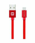 SWISSTEN TEXTILE dátový kábel USB - USB-C 0.2m červená (71521106)