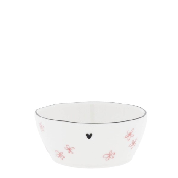Bastion Collections Keramická miska White / Pink Print Kvetinky