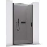 CERANO - Sprchové otočné dvere Porte L/P - 8 mm - čierna matná, grafitové sklo - 100x195 CER-8050BD7247