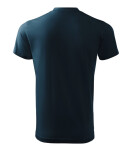 Ťažké tričko s výstrihom do V unisex námornícka modrá XL