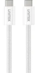 Unitek C14141AWH01-1M biela / Nabíjací kábel / USB-C - USB-C / 100W / PD / 1 m / opletený / magneticky stáčací (C14141AWH01-1M)
