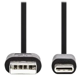 Nedis kábel USB-C - USB-A čierny / Kábel USB / USB 2.0 / 10 cm (CCGB60600BK01)