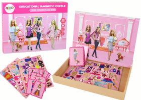 Mamido Vzdelávacie magnetické puzzle bábiky Barbie