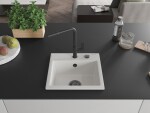 MEXEN/S MEXEN/S - Milo granitový drez 1-miska vrátane batérie Flora, biela 6505-20-670401-70-B