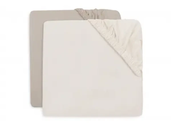 Jollein Prestieradlo napínacie 120x60 cm Milky Oatmeal/Sand 2 ks (2511-507-68155)
