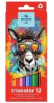 KOH-I-NOOR Trojhranné pastelky Triocolor 12ks Somár (3132012013KS)