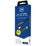 3mk Hyper kábel N-SERIES USB-C na USB-C 1m čierna / Nabíjací kábel / 180 ° otočný konektor / 100W / PD 3.0 / QC 3.0 (5903108758222)