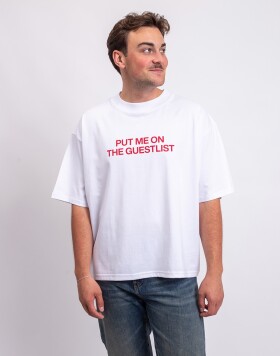 Monkey Studios Tričko Put Me On The Guestlist white/red S
