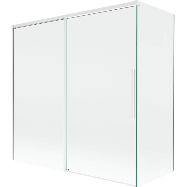 MEXEN/S - Rox vaňová zástena 2-krídlová posuvná 160 + 75 x 150, transparent, biela 8C9-160-075-20-00