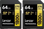 Lexar LEXAR PRO 1800X SDXC U3 (V60) UHS-II R270/W180 64GB - 2PACK