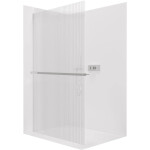 CERANO - Sprchová zástena Walk-in Crystal Ľ/P - 8 mm + polička/držiak na uteráky - bezvzperový systém - chróm, ryhované sklo - 90x200 CER-8050BD6899