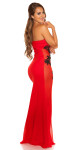 Sexy KouCla Long-Dress with embroidery red