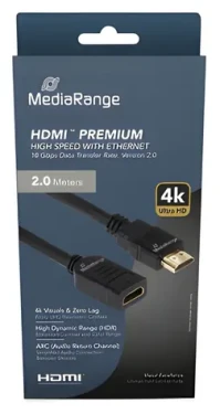MediaRange MRCS256 čierna / Predlžovací kábel HDMI / 2.0 / 4K 60Hz / 18 Gbps / ARC (MRCS256)