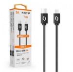 Aligator Dátový kábel POWER 3A USB-C - microUSB 1m čierna (DATKP41)