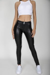 Dámske Black Leather Mid Waist XL bordó