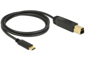 DeLock USB-C - USB-B čierna / Kábel / USB 3.2 Gen 2 (10 Gbit/s) / 1 m (83675)