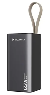 Wozinsky K65+ sivá / Powerbanka / 30000 mAh / 65W / 2x USB-C + USB-A
