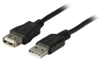 EFB USB 2.0 AA čierna 1 m / Predlžovací kábel / USB-A(M) - USB-A(F) / 480 Mbit/s / Pozlátené konektory (K5248SW.1V2)
