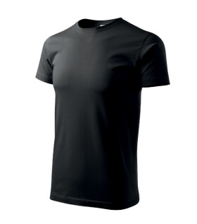Základné recyklované tričko pánske čierne 4XL