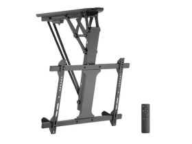 Equip 650329 čierna / Stropný držiak TV / motorizovaný / VESA 600x400 / nosnosť 35 kg / náklon 0-75° (650329)