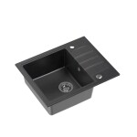 Dřez Quadron PETER116 černá nerez elem HCQP6250CZK PETER116BLNRZ