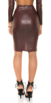 Sexy KouCla Wetlook pencil skirt with zip BORDEAUX