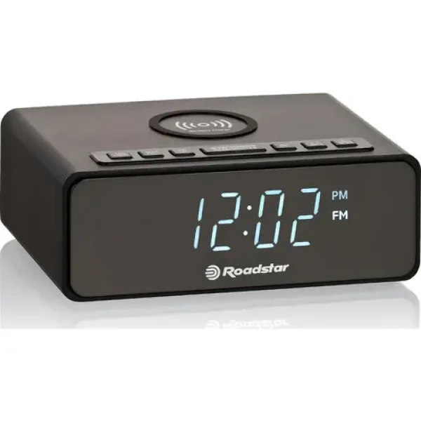 ROADSTAR CLR-700QI čierna / Rádiobudík / FM / PLL / bezdrôtové nabíjanie telefónu (7621800032843)