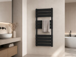 CERANO - Kúpeľňový radiátor Claude - bočné pripojenie - 480 W - čierna matná - 1000x500 mm CER-050692