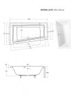 BESCO - Asymetrická vaňa INTIMA - Nožičky k vani - S nožičkami, Rozmer vane - 160 × 90 cm, Spôsob prevedenia - Ľavé VANINTI16L+OLVPINOZSTELI