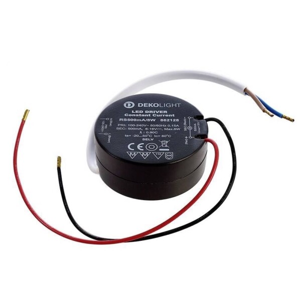 Deko Light ROUND, CC, RS500mA/8W LED driver konštantný prúd 8 W 0.50 A 6 - 16 V/DC; 862128