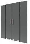 MEXEN/S - Velar L Duo dvojkrídlová posuvná vaňová zástena 150 x 150, grafit, biela 896-150-003-42-20
