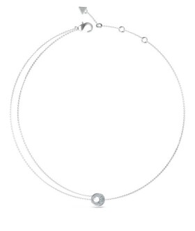 Guess Elegantný oceľový náhrdelník Blooming Summer JUBN05223JWRHT/U